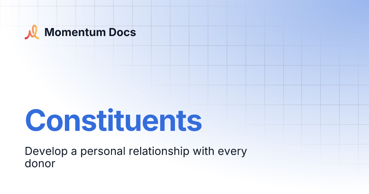 Constituents momentum docs